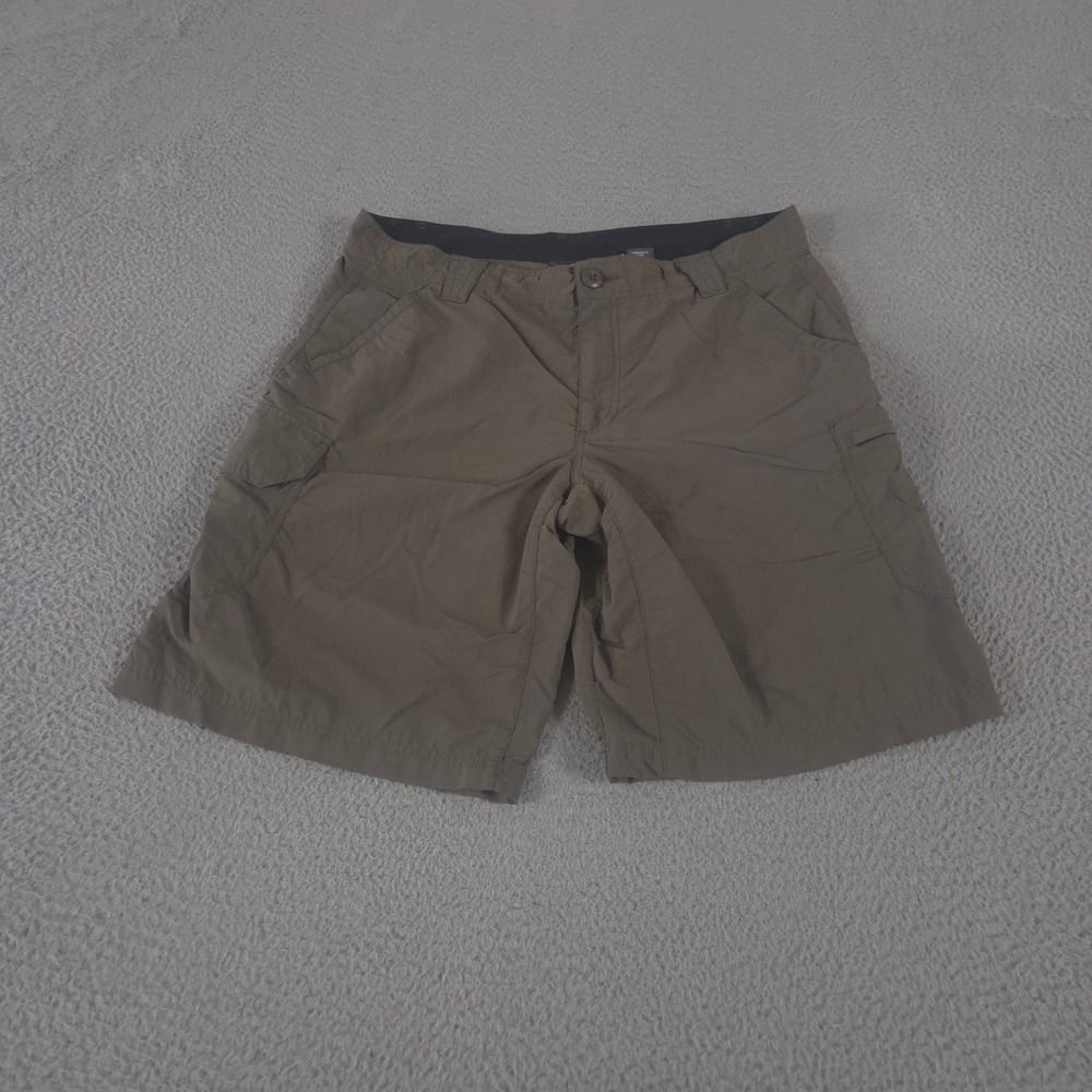 Eddie Bauer Shorts Mens 35 Olive‎ Cargo Straight Leg Nylon Hiking Utility Y2K